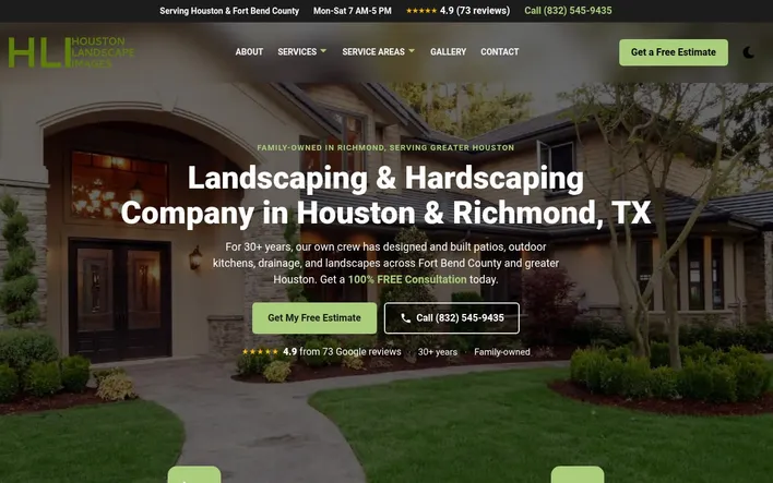 Houston Landscape Images website